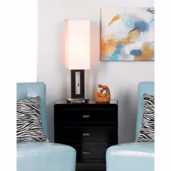 360 Lighting Floating Rectangle Modern Table Lamp 30" Tall Black Metal Open Frame White Fabric Box Shade For Bedroom Living Room Bedside Nightstand 11 360 Lighting Floating Rectangle Modern Table Lamp 30" Tall Black Metal Open Frame White Fabric Box Shade For Bedroom Living Room Bedside Nightstand -Home Decor Shop GUEST bc833856 be0b 40a8 a477 cb279adafaa8