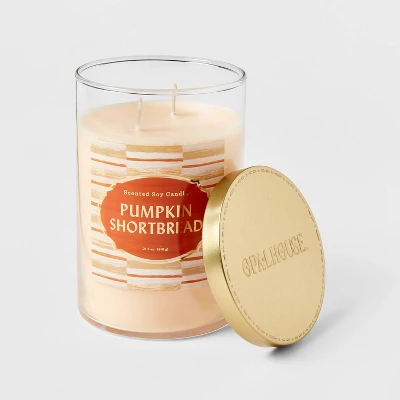21.5oz 2-Wick Lidded Glass Jar Pumpkin Shortbread Candle Orange - Opalhouse™ 2 21.5oz 2-Wick Lidded Glass Jar Pumpkin Shortbread Candle Orange - Opalhouse™ - Image 2