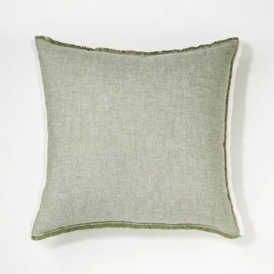 Oversized Reversible Linen Square Throw Pillow With Frayed Edges - Threshold™ Designed With Studio McGee 7 Oversized Reversible Linen Square Throw Pillow With Frayed Edges - Threshold™ Designed With Studio McGee - Image 7