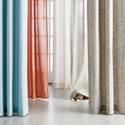 1pc Light Filtering Diamond Weave Window Curtain Panel - Threshold™ 2 1pc Light Filtering Diamond Weave Window Curtain Panel - Threshold™ - Image 2