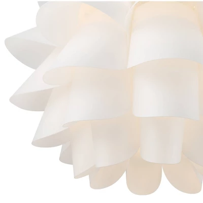 Possini Euro Design Modern Ceiling Light Semi Flush Mount Fixture White Flower Gold Metal 15 3/4" Wide Living Room Bedroom Kitchen 2 Possini Euro Design Modern Ceiling Light Semi Flush Mount Fixture White Flower Gold Metal 15 3/4" Wide Living Room Bedroom Kitchen - Image 2