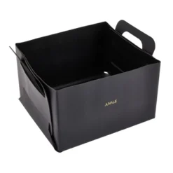 Juvale 2 Pack Faux Leather Foldable Storage Bins With Handles, Collapsible Baskets For Home Organization, Black, 10 X 6.5 In -Home Decor Shop GUEST d1e4259f 0ab3 4f67 96e9 366420246416