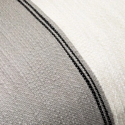 12"x30" Color Block Border Lumbar Pillow With Zipper Gray - Hearth & Hand™ With Magnolia 2 12"x30" Color Block Border Lumbar Pillow With Zipper Gray - Hearth & Hand™ With Magnolia - Image 2