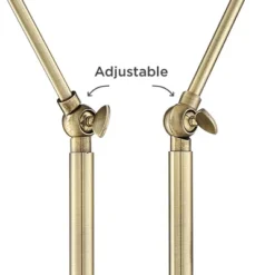 Possini Euro Design Sentry Modern Mid Century Desk Lamp 23" High Black Brass With USB Charging Port LED Adjustable Cone Shade For Bedroom Living Room -Home Decor Shop GUEST d3ce9263 7a5c 44b4 9cc2 8c349dada242