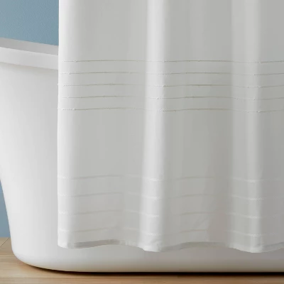 Boucle Stripe Shower Curtain Sour Cream - Hearth & Hand™ With Magnolia 1 Boucle Stripe Shower Curtain Sour Cream - Hearth & Hand™ With Magnolia