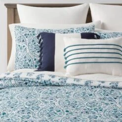12pc Reversible Paisley Print Comforter & Sheets Set Blue/Dark Teal Blue - Threshold™ 21 12pc Reversible Paisley Print Comforter & Sheets Set Blue/Dark Teal Blue - Threshold™ -Home Decor Shop GUEST e3f1ec9a 3b66 4053 b0fe 00d8eb4ecda8