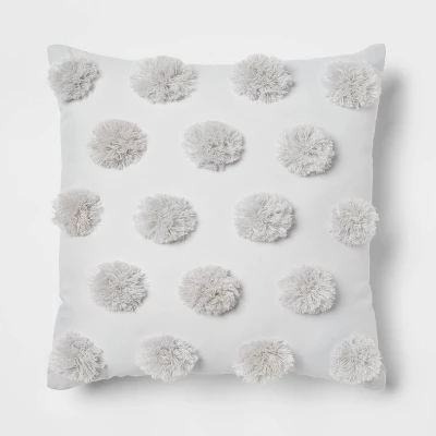 4pc Clipped Stripe Poms Comforter Bedding Set - Threshold™ 6 4pc Clipped Stripe Poms Comforter Bedding Set - Threshold™ - Image 6