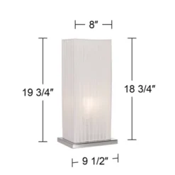 360 Lighting Cube Modern Accent Table Lamp 19 3/4" High White Ribbon Fabric Shade For Bedroom Living Room Bedside Nightstand Office Kids Family House 10 360 Lighting Cube Modern Accent Table Lamp 19 3/4" High White Ribbon Fabric Shade For Bedroom Living Room Bedside Nightstand Office Kids Family House -Home Decor Shop GUEST ed4bd12c 3cd4 42c5 bc5f 8d011486a1f9