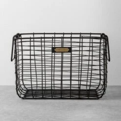 Wire Storage Basket Black - Hearth & Hand With Magnolia -Home Decor Shop GUEST efe86eae 04b3 4a40 b0c6 ffcdb651f04d