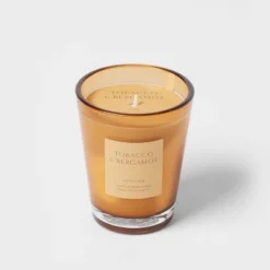 Colored Vase Glass With Dustcover Tobacco And Bergamot Candle Yellow - Threshold™ 12 Colored Vase Glass With Dustcover Tobacco And Bergamot Candle Yellow - Threshold™ -Home Decor Shop GUEST f2d322ed 7929 4fe4 80ce 3b86e1456d1f