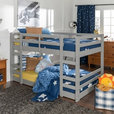 Twin Over Twin Indy Solid Wood Low Bunk Bed - Saracina Home 8 Twin Over Twin Indy Solid Wood Low Bunk Bed - Saracina Home - Image 8