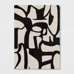 Abstract Inkblot Rug Black/White - Threshold™ 7 Abstract Inkblot Rug Black/White - Threshold™ -Home Decor Shop GUEST f515f58c 4fc4 473d 8b9e f1ee81b22a0b