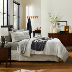 3pc Heathered Stripe Comforter Bedding Set - Hearth & Hand™ With Magnolia -Home Decor Shop GUEST f5d6068f c55f 4043 923f e6673cd682bd