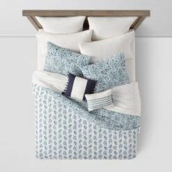 12pc Reversible Paisley Print Comforter & Sheets Set Blue/Dark Teal Blue - Threshold™ 13 12pc Reversible Paisley Print Comforter & Sheets Set Blue/Dark Teal Blue - Threshold™ -Home Decor Shop GUEST fe253a34 1700 4fed 8295 3a12639e7b99