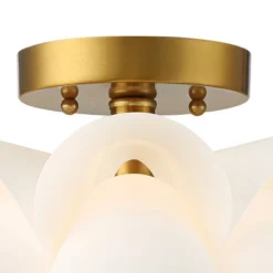 Possini Euro Design Modern Ceiling Light Semi Flush Mount Fixture White Flower Gold Metal 15 3/4" Wide Living Room Bedroom Kitchen 8 Possini Euro Design Modern Ceiling Light Semi Flush Mount Fixture White Flower Gold Metal 15 3/4" Wide Living Room Bedroom Kitchen -Home Decor Shop GUEST fef6218a 716d 4463 96b6 83ff662f8639