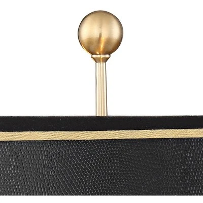 Barnes And Ivy Georgetown Traditional Desk Lamp 28 1/2" Tall Warm Brass With USB Charging Port Black Shade For Bedroom Living Room Bedside Office Kids 4 Barnes And Ivy Georgetown Traditional Desk Lamp 28 1/2" Tall Warm Brass With USB Charging Port Black Shade For Bedroom Living Room Bedside Office Kids - Image 4